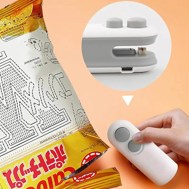 Mini Bag Sealer 2-in-1 | USB-C Rechargeable Food Bag Sealer & Cutter
