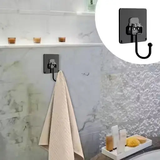 10PC Self-Adhesive Stainless Steel Wall Hooks – Strong Hold, No Drilling Required