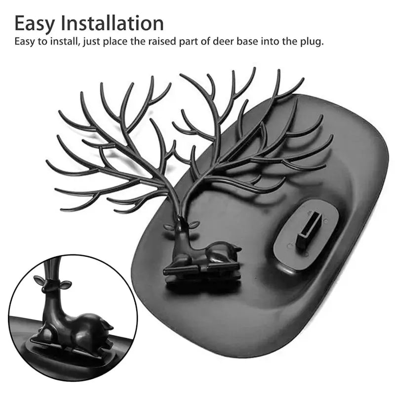 Deer Antlers Jewelry Holder & Organizer – Elegant Tree Design Display Stand