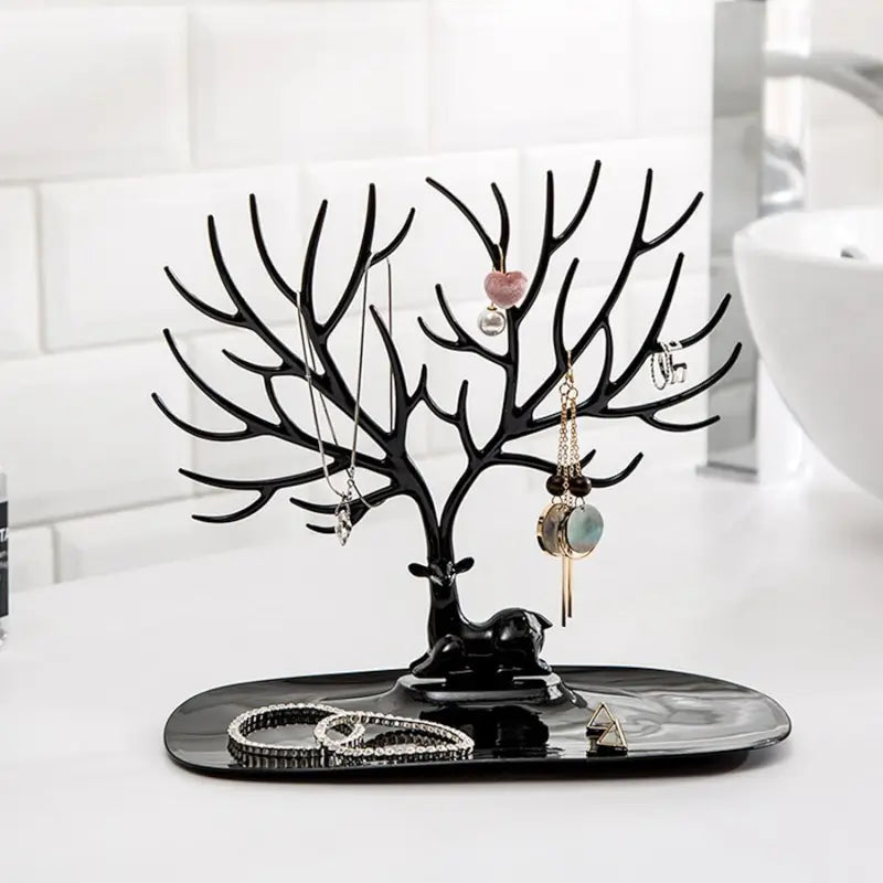 Deer Antlers Jewelry Holder & Organizer – Elegant Tree Design Display Stand